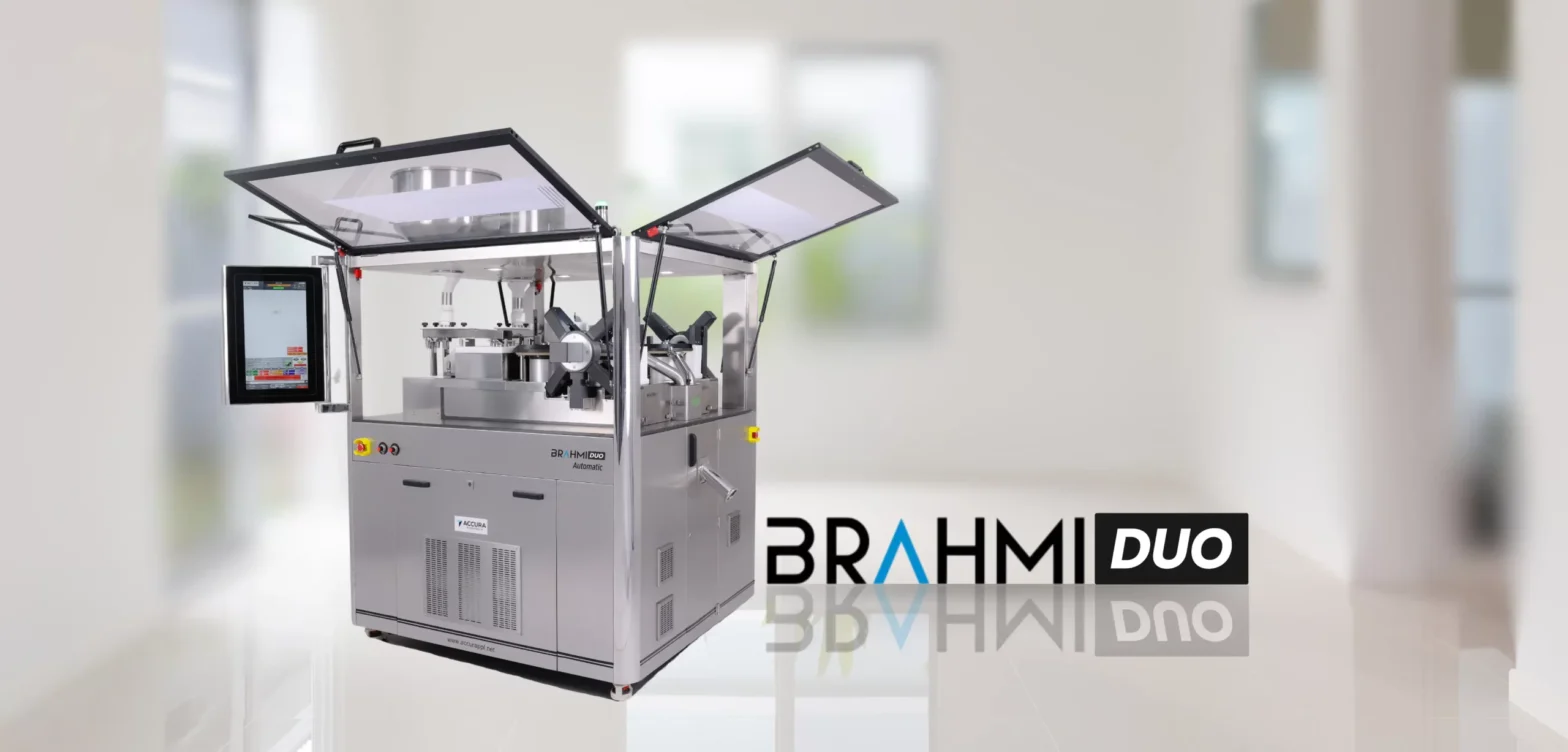 Accura Pharmaquip’s Brahmi DUO is a revolutionary automatic vision inspection machine designed for the pharma industry, supporting all types of pills.